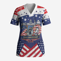 USA 250 Years of Freedom Scrub Top All American Pride