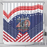 USA 250 Years of Freedom Shower Curtain All American Pride