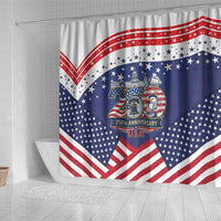 USA 250 Years of Freedom Shower Curtain All American Pride