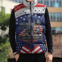 USA 250 Years of Freedom Sleeveless Puffer Jacket All American Pride