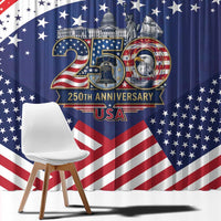 USA 250 Years of Freedom Window Curtain All American Pride