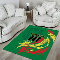 Senegal Football Pride Custom Area Rug Les Lions de la Teranga