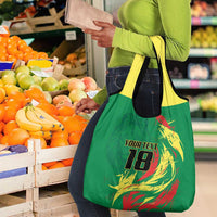 Senegal Football Pride Custom Grocery Bag Les Lions de la Teranga
