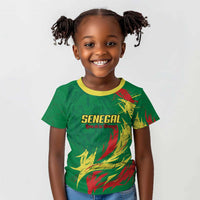 Senegal Football Pride Custom Kid T shirt Les Lions de la Teranga