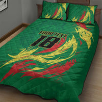 Senegal Football Pride Custom Quilt Bed Set Les Lions de la Teranga