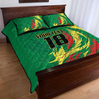 Senegal Football Pride Custom Quilt Bed Set Les Lions de la Teranga