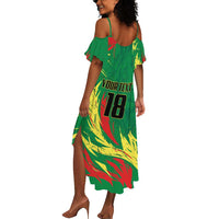 Senegal Football Pride Custom Summer Maxi Dress Les Lions de la Teranga
