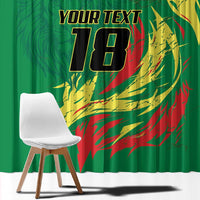 Senegal Football Pride Custom Window Curtain Les Lions de la Teranga