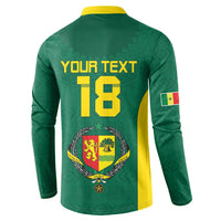 Senegal Football Custom Button Sweatshirt Pride of African Champions