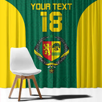 Senegal Football Custom Window Curtain Pride of African Champions
