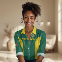 Senegal Football Custom Women Casual Shirt Pride of African Champions