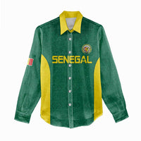 Senegal Football Custom Women Casual Shirt Pride of African Champions