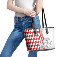 Monaco Deo Juvante Leather Tote Bag Lozenge Flag Style