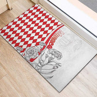 Monaco Deo Juvante Rubber Doormat Lozenge Flag Style