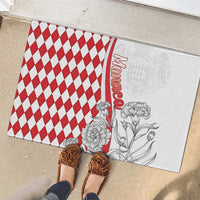 Monaco Deo Juvante Rubber Doormat Lozenge Flag Style