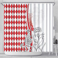 Monaco Deo Juvante Shower Curtain Lozenge Flag Style