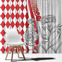 Monaco Deo Juvante Window Curtain Lozenge Flag Style