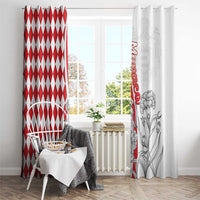 Monaco Deo Juvante Window Curtain Lozenge Flag Style