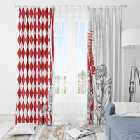 Monaco Deo Juvante Window Curtain Lozenge Flag Style
