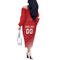 Custom Monaco Football Off The Shoulder Long Sleeve Dress Go Champion 2025