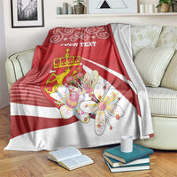 Personalized Norway Constitution Day Blanket Norwegian Lion Pyramidal Saxifrage