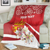 Personalized Norway Constitution Day Blanket Norwegian Lion Pyramidal Saxifrage