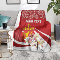 Personalized Norway Constitution Day Blanket Norwegian Lion Pyramidal Saxifrage