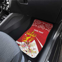Personalized Norway Constitution Day Car Mats Norwegian Lion Pyramidal Saxifrage