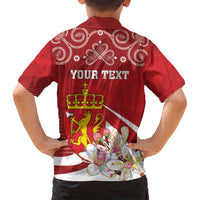 Personalized Norway Constitution Day Family Matching Long Sleeve Bodycon Dress and Hawaiian Shirt Norwegian Lion Pyramidal Saxifrage