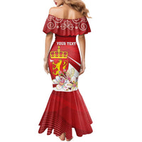 Personalized Norway Constitution Day Family Matching Mermaid Dress and Hawaiian Shirt Norwegian Lion Pyramidal Saxifrage