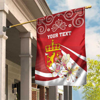 Personalized Norway Constitution Day Garden Flag Norwegian Lion Pyramidal Saxifrage