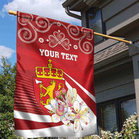 Personalized Norway Constitution Day Garden Flag Norwegian Lion Pyramidal Saxifrage
