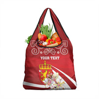 Personalized Norway Constitution Day Grocery Bag Norwegian Lion Pyramidal Saxifrage