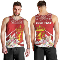 Personalized Norway Constitution Day Men Tank Top Norwegian Lion Pyramidal Saxifrage