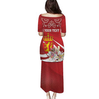 Personalized Norway Constitution Day Puletasi Norwegian Lion Pyramidal Saxifrage