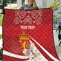 Personalized Norway Constitution Day Quilt Norwegian Lion Pyramidal Saxifrage