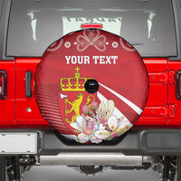 Personalized Norway Constitution Day Spare Tire Cover Norwegian Lion Pyramidal Saxifrage