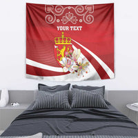 Personalized Norway Constitution Day Tapestry Norwegian Lion Pyramidal Saxifrage