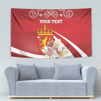 Personalized Norway Constitution Day Tapestry Norwegian Lion Pyramidal Saxifrage