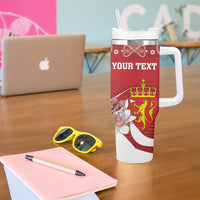 Personalized Norway Constitution Day Tumbler With Handle Norwegian Lion Pyramidal Saxifrage