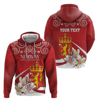 Personalized Norway Constitution Day Zip Hoodie Norwegian Lion Pyramidal Saxifrage