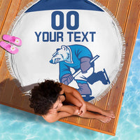 Custom Norway Hockey Beach Blanket Norge Polar Bears