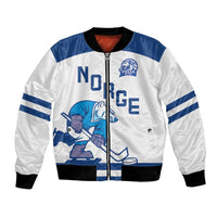 Custom Norway Hockey Bomber Jacket Norge Polar Bears