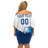 Custom Norway Hockey Family Matching Off Shoulder Short Dress and Hawaiian Shirt Norge Polar Bears