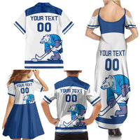 Custom Norway Hockey Family Matching Summer Maxi Dress and Hawaiian Shirt Norge Polar Bears