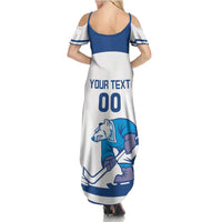 Custom Norway Hockey Family Matching Summer Maxi Dress and Hawaiian Shirt Norge Polar Bears