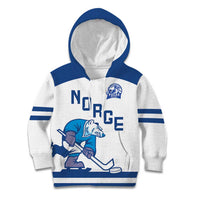 Custom Norway Hockey Kid Hoodie Norge Polar Bears