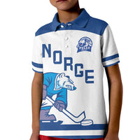Custom Norway Hockey Kid Polo Shirt Norge Polar Bears
