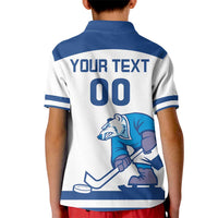 Custom Norway Hockey Kid Polo Shirt Norge Polar Bears