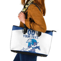 Custom Norway Hockey Leather Tote Bag Norge Polar Bears